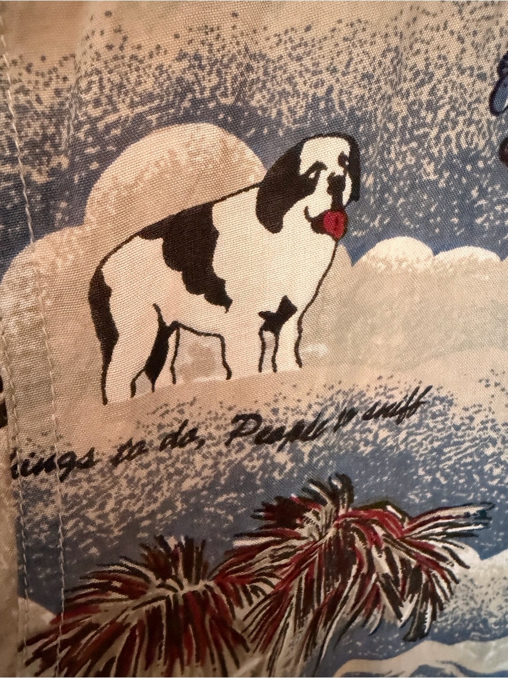 Vintage Big Dogs "Air Big Dogs" All Over Print Rayon Hawaiian Camp Shirt
Men's L - Picture 6 of 11